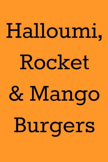 Recipe: Halloumi burgers with rocket and mango.