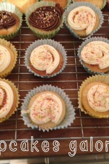 A delightful variety of vanilla cupcakes made with a special buttermilk recipe.