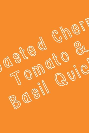 Roasted cherry tomato and basil quiche recipe.