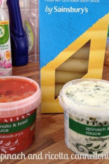 Easy spinach and ricotta cannelloni recipe.