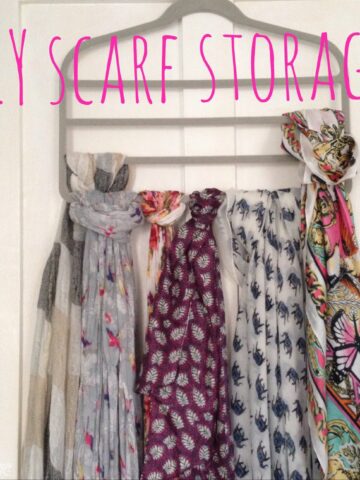 DIY storage ideas for scarves.