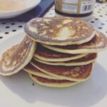 a stack of nutribullet pancakes