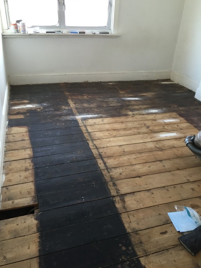 uncovered original victorian floorboards