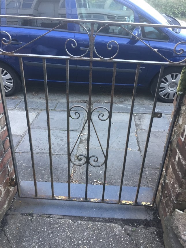rusted metal gate
