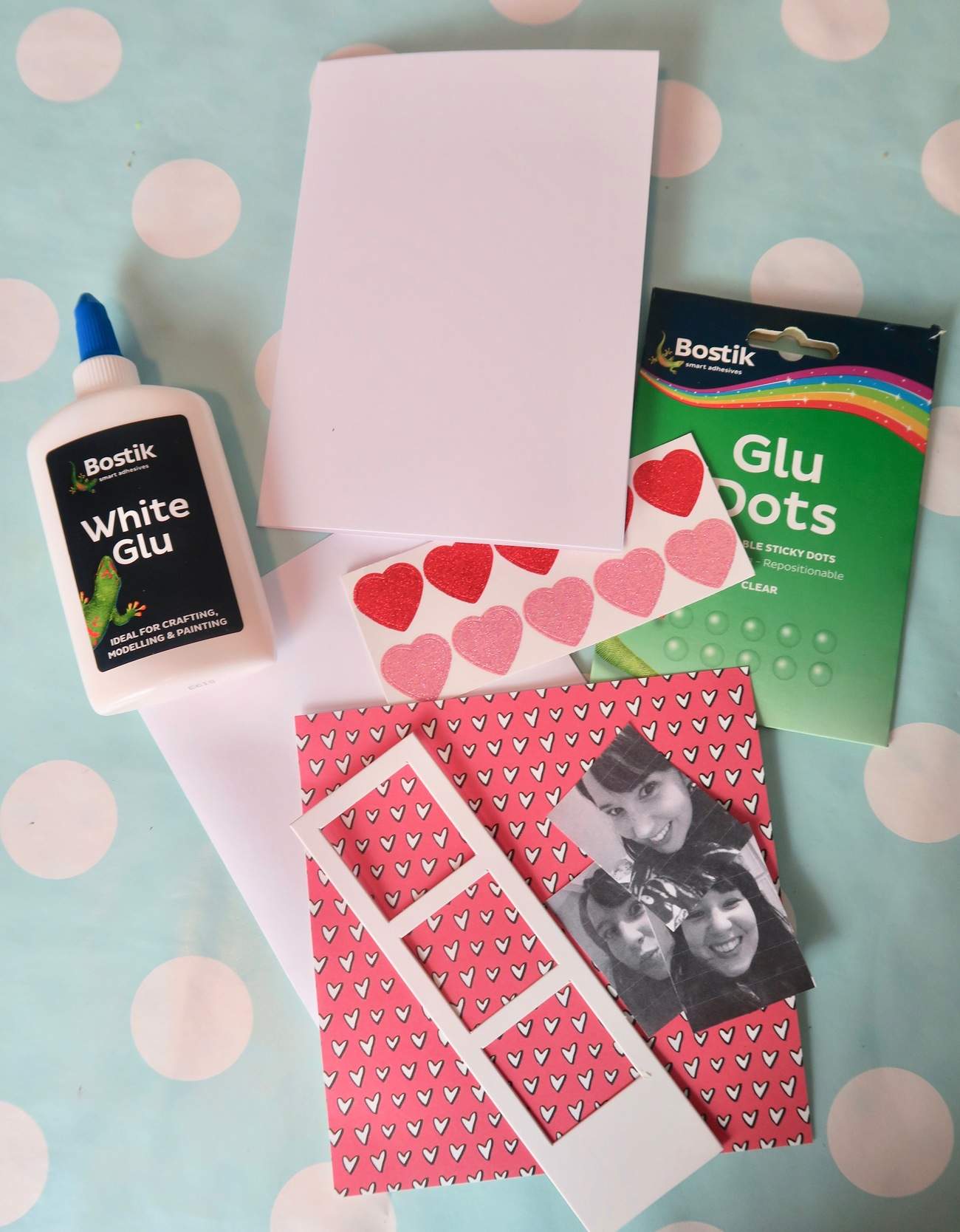 Easy Photo Personalised Valentines Cards DIY materials