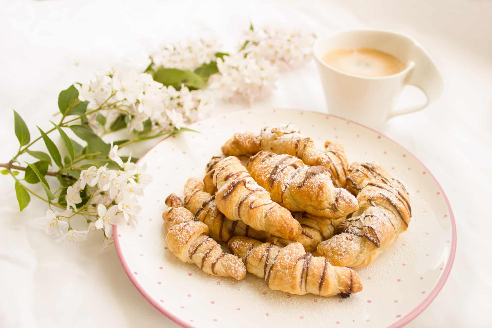 croissants and flowers