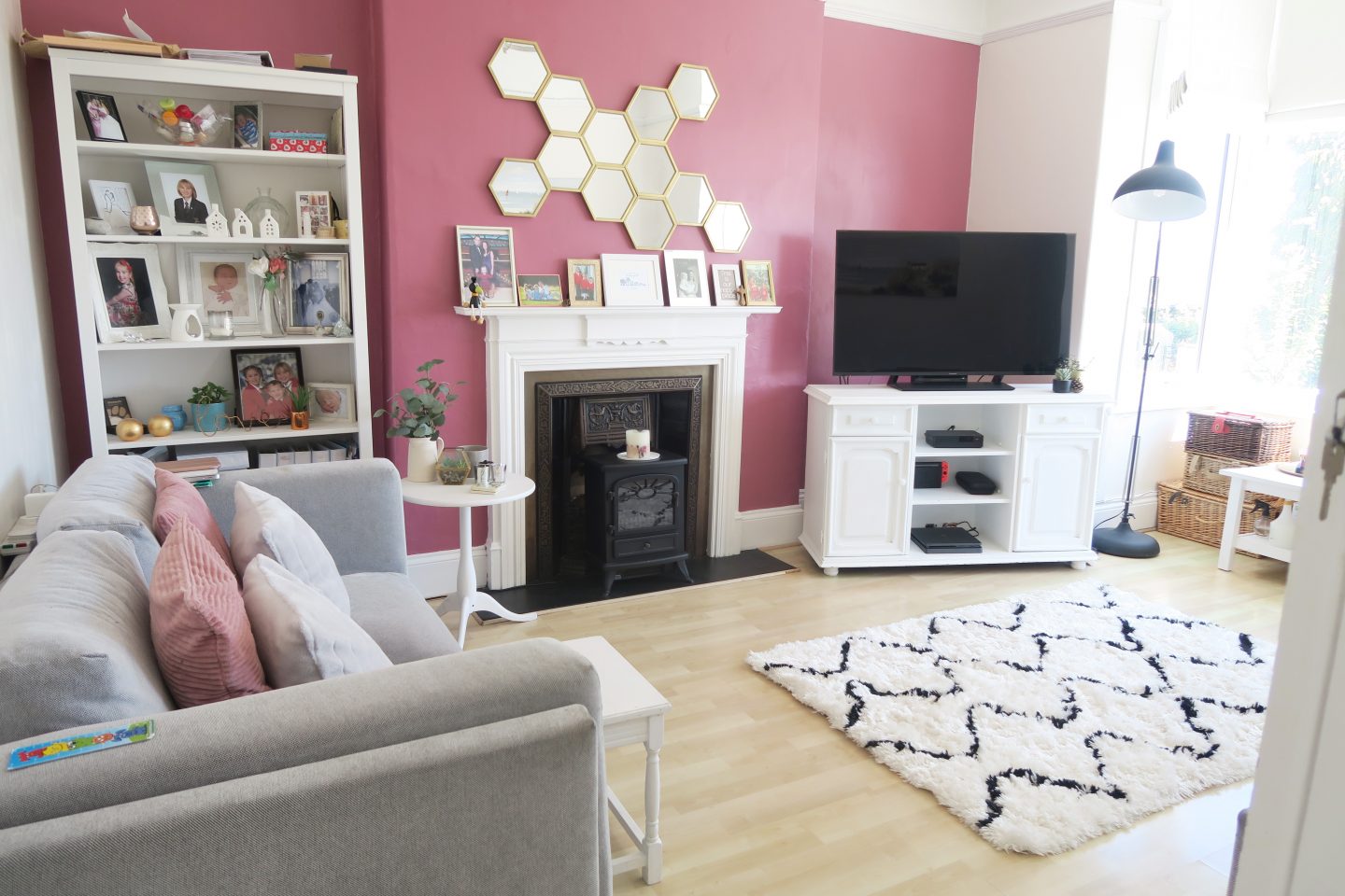 Our Dark Pink Living Room Tour - We Made This Life