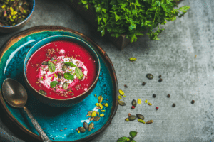 Cabbage, Ginger And Beet Soup