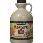 kirkland signature 100% pure maple syrup.