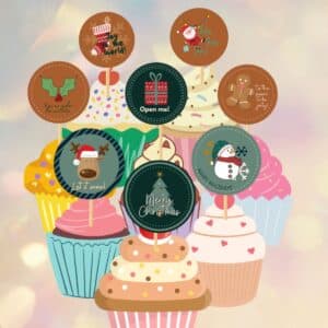 Free Printable Christmas Cupcake Toppers
