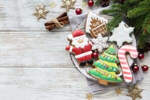 an assortment of christmas cookies