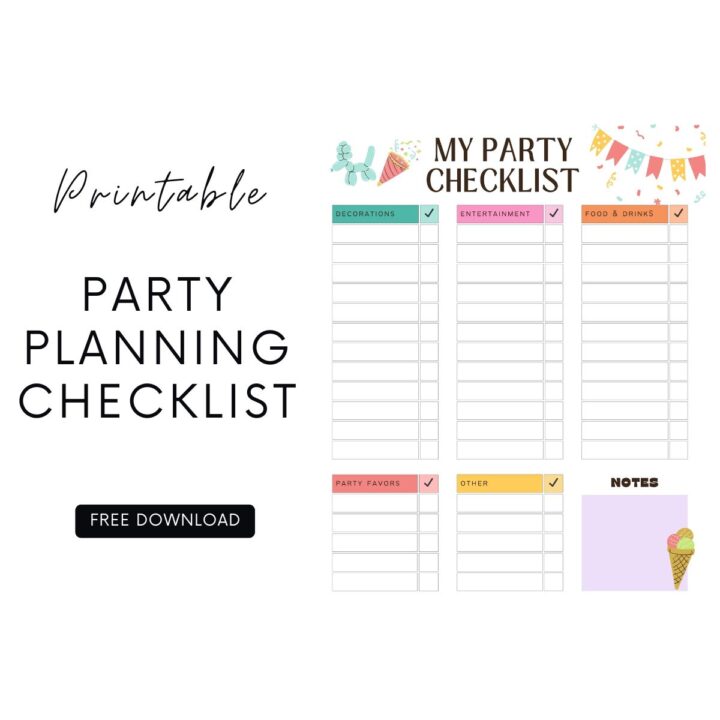 Free Printable Party Planning Checklist - We Made This Life